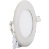 Stmívatelný chromový kruhový vestavný LED panel 120mm 6W denní bílá