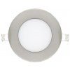 chromový kruhový vestavný LED panel 120mm (Barva světla Denní bílá, Stmívatelnost Stmívatelný, Výkon 6W)