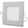 chromový vestavný LED panel 120x120mm (Barva světla Teplá bílá, Stmívatelnost Stmívatelný, Výkon 6W)
