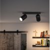 98671 4 philips led bodove prisazene svitidlo gu10 2x10w denni bila cerne pongee 50582 30 pn